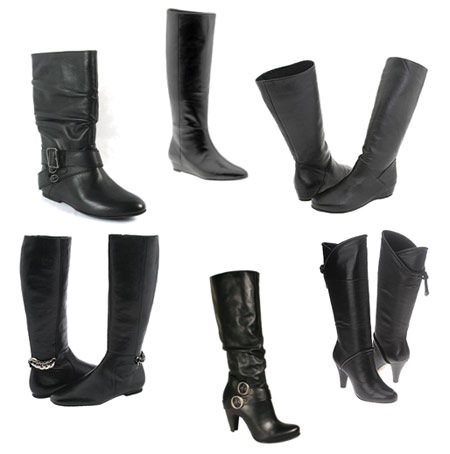 women black leather boots1